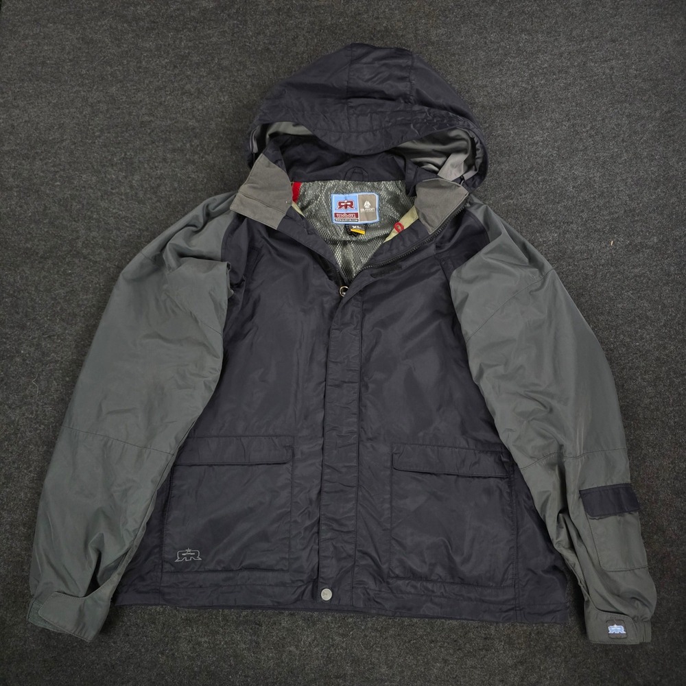 Burton Ronin Snowboard Jacket Grey Black Hooded Colorblock Outerwear Women's XL